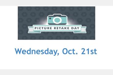 Image is of a camera with the caption Picture Retake Day below