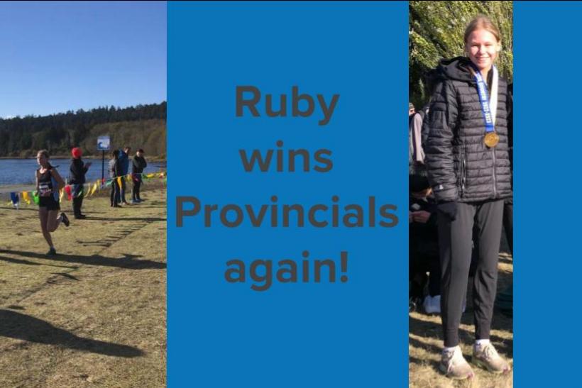 Ruby wins Cross Country Provincials
