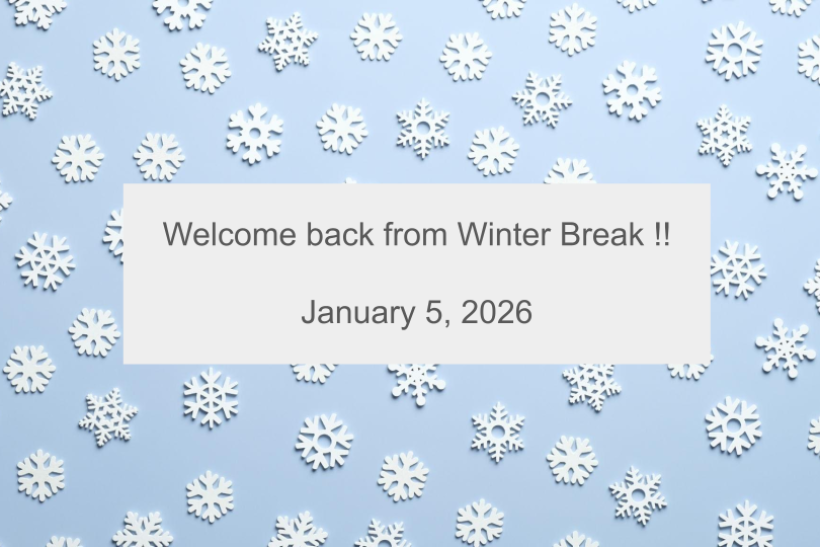 Back to school - Jan 5, 2026